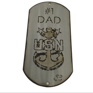United States Navy Dog Tag Master Chief Steel